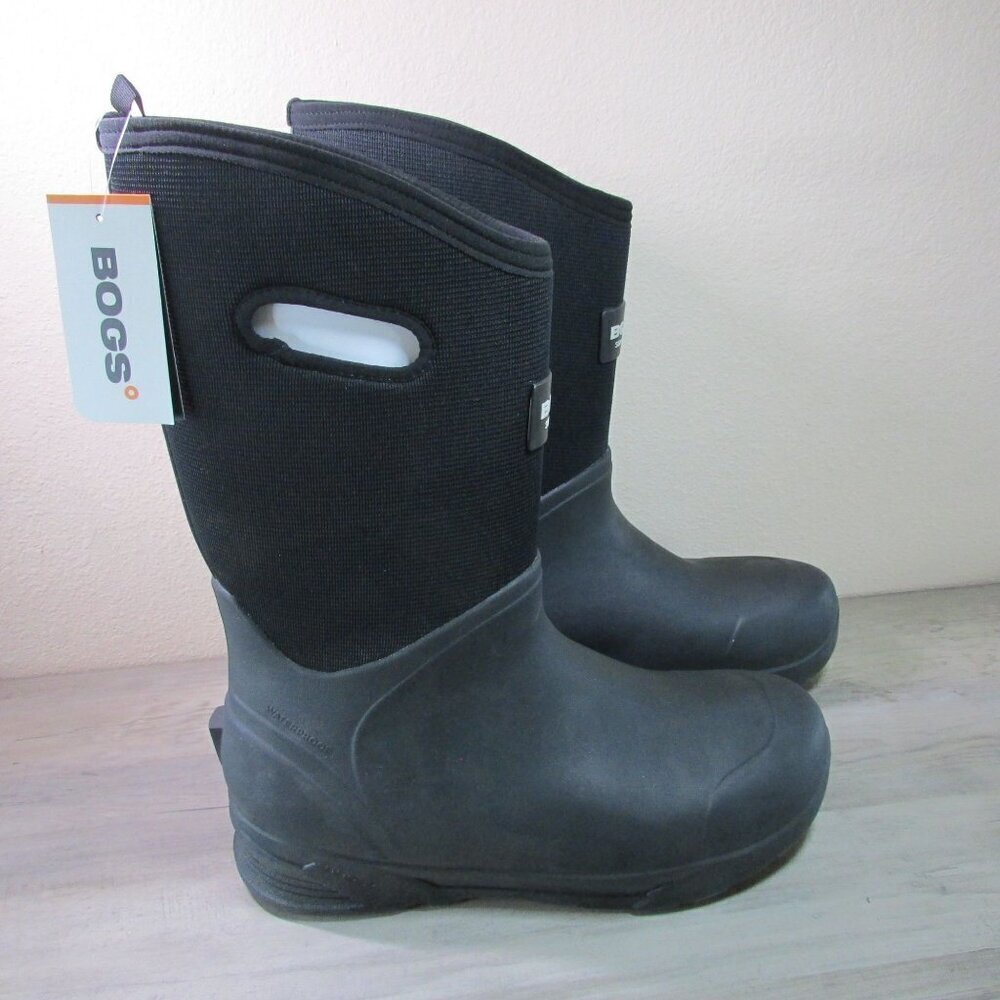 Bogs Men's 15 Bozeman Tall Waterproof Insulated Rain Mud Boots Black